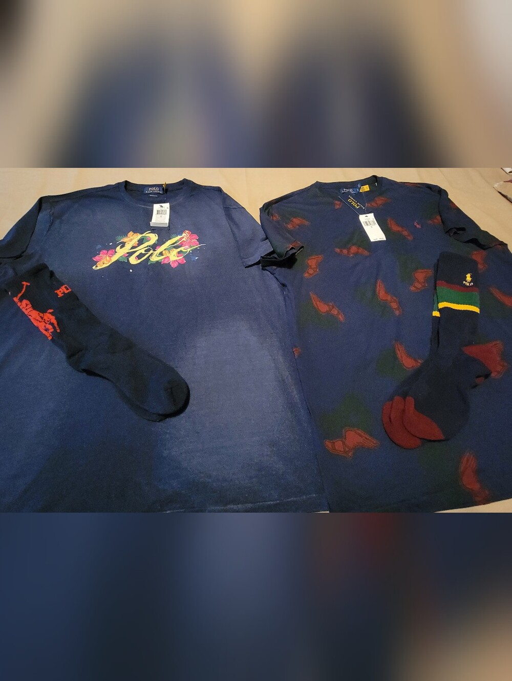 2 LARGE Ralph Lauren Polo T-shirts.